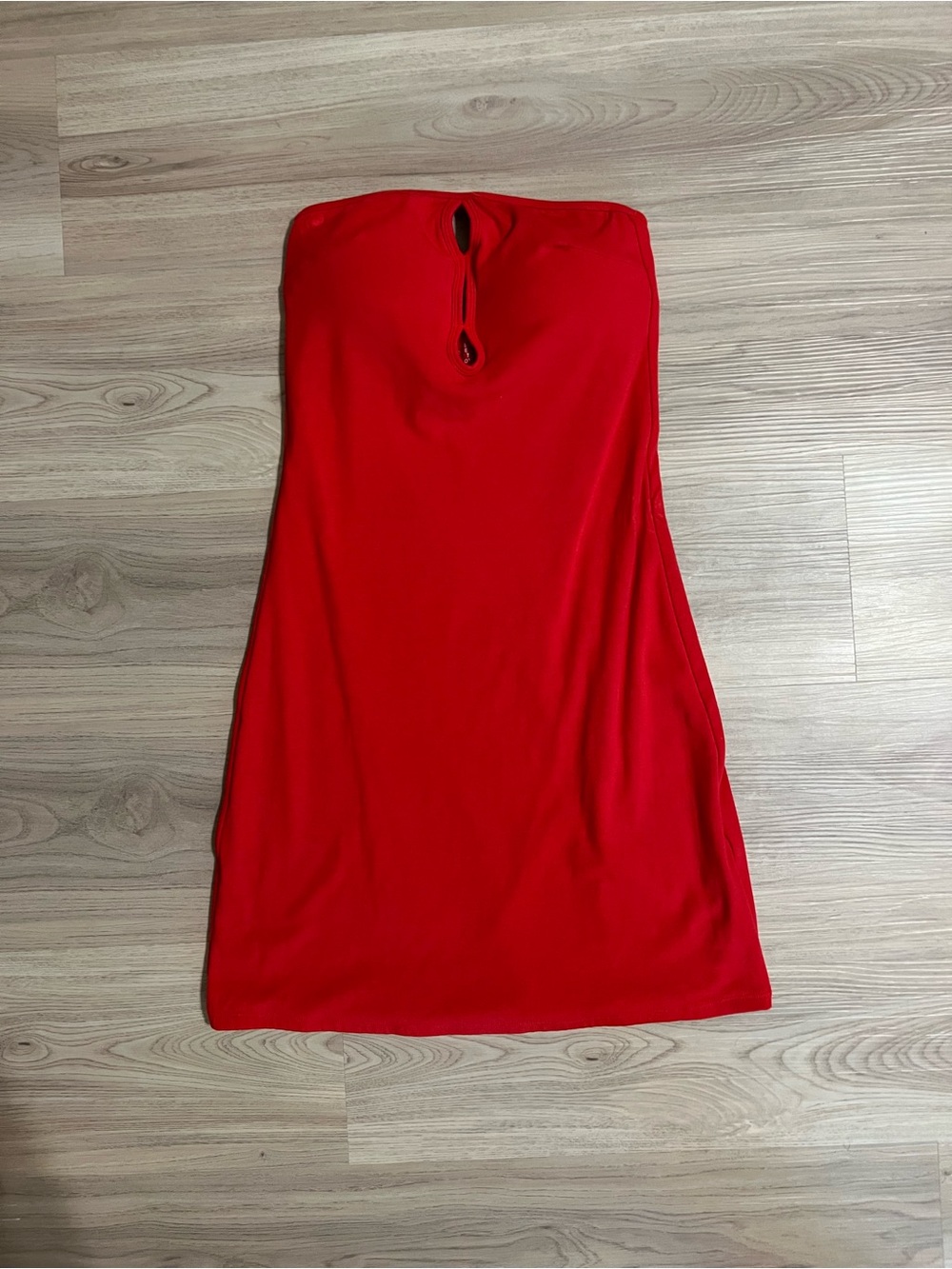 Klassy Strapless Red Bodycon Dress - Classic Evening Wear